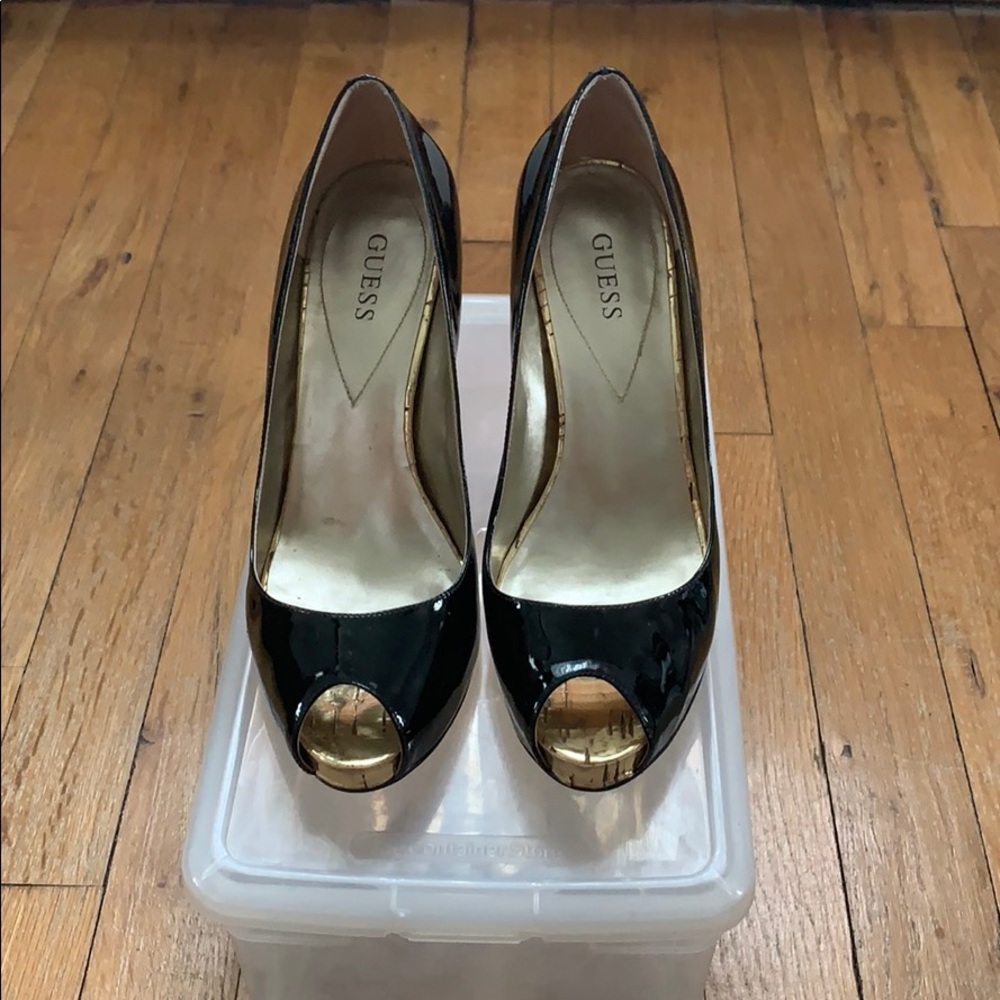 Black & gold heels